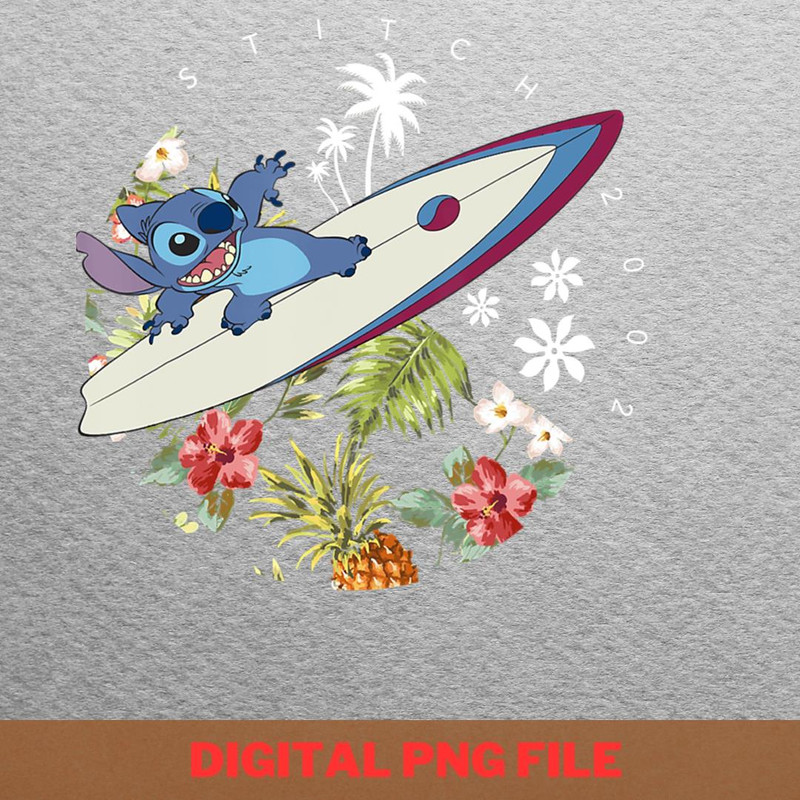 Stitch Sunny Escape PNG, Stitch PNG, Lilo And Stitch Digital Png Files.jpg