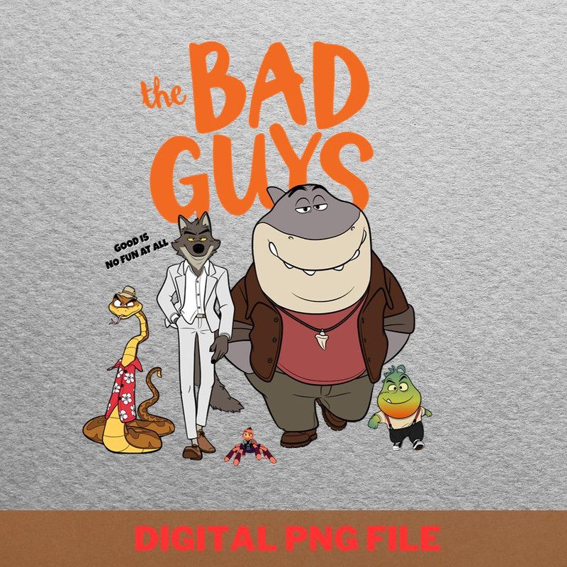 The Bad Guys Clash PNG, The Bad Guys PNG, Cartoon Animals Digital Png Files.jpg