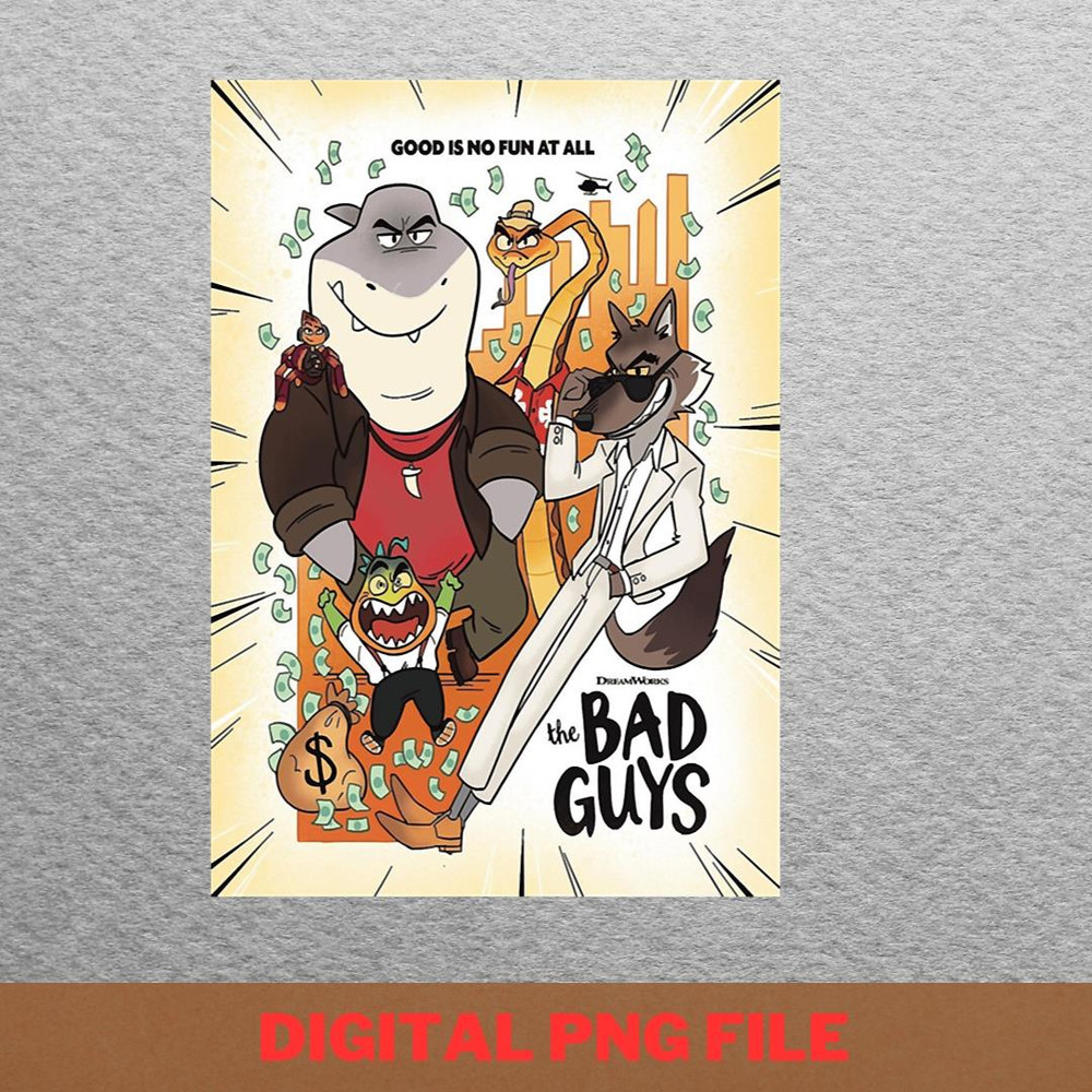 The Bad Guys Trickery PNG, The Bad Guys PNG, Cartoon Animals Digital Png Files.jpg