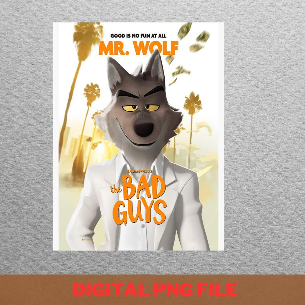 The Bad Guys Transformation PNG, The Bad Guys PNG, Cartoon Animals Digital Png Files.jpg