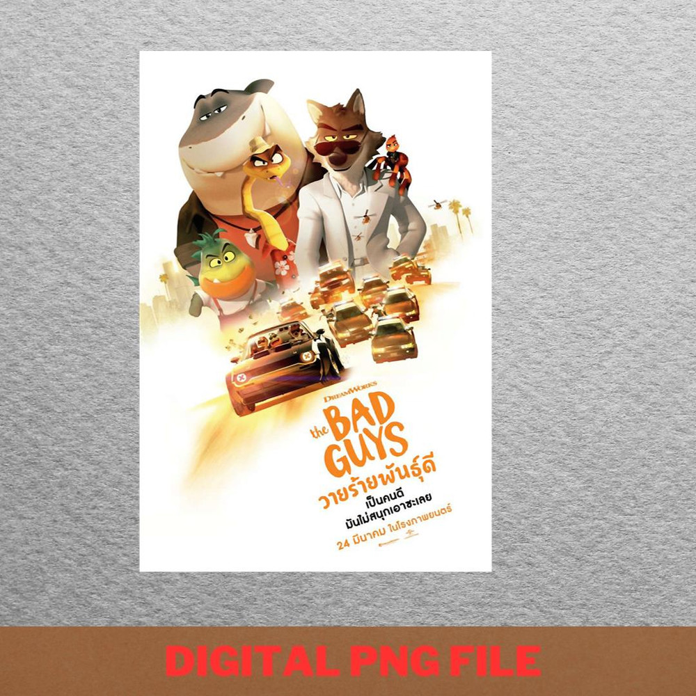The Bad Guys Networks PNG, The Bad Guys PNG, Cartoon Animals Digital Png Files.jpg