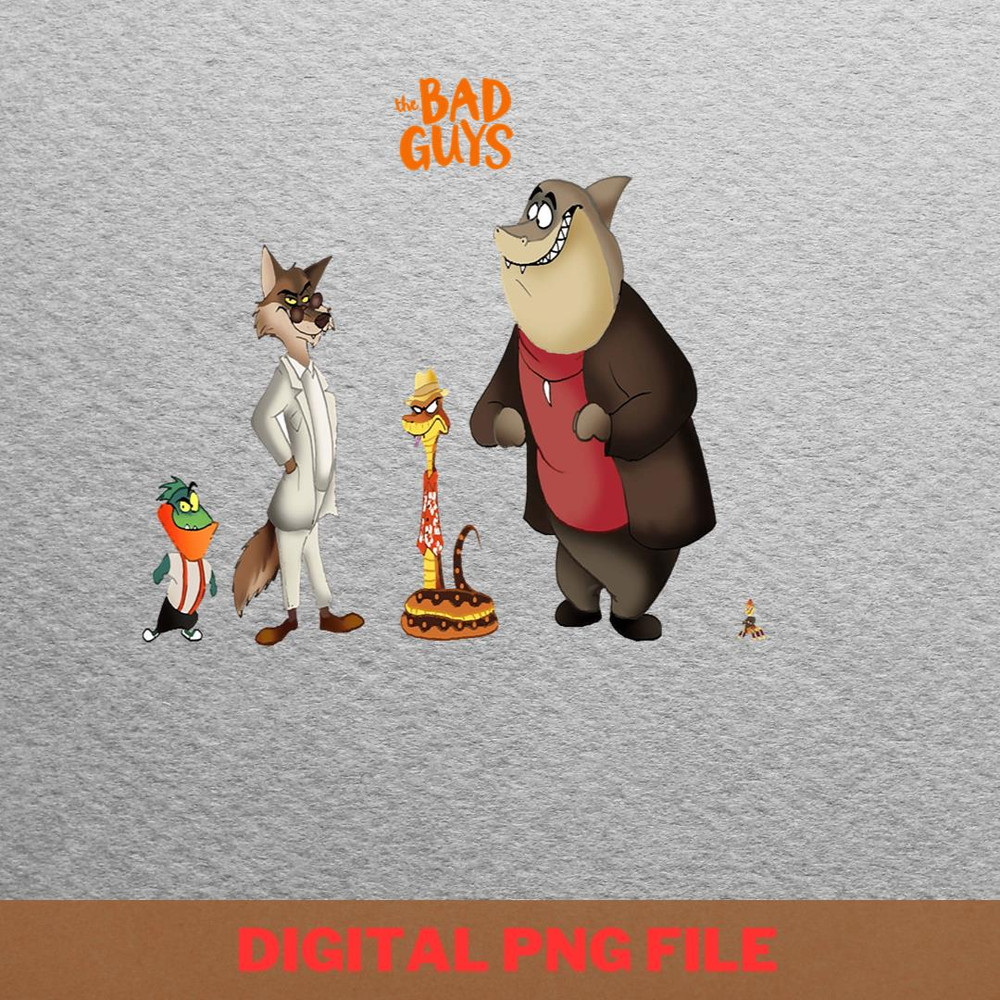 The Bad Guys Justice PNG, The Bad Guys PNG, Cartoon Animals Digital Png Files.jpg