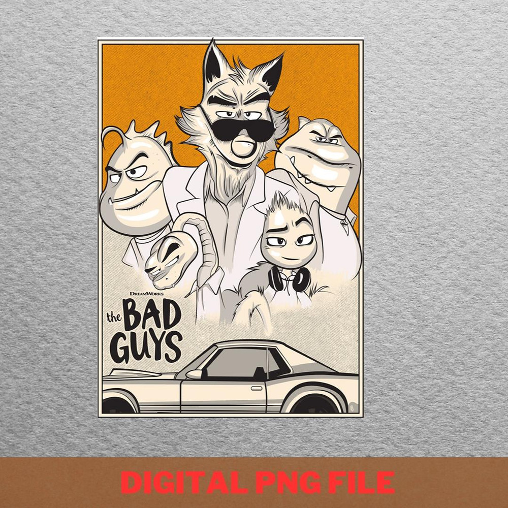 The Bad Guys Delight PNG, The Bad Guys PNG, Cartoon Animals Digital Png Files.jpg