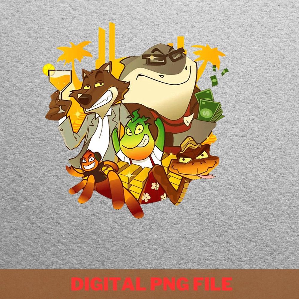 The Bad Guys Keystone PNG, The Bad Guys PNG, Cartoon Animals Digital Png Files.jpg