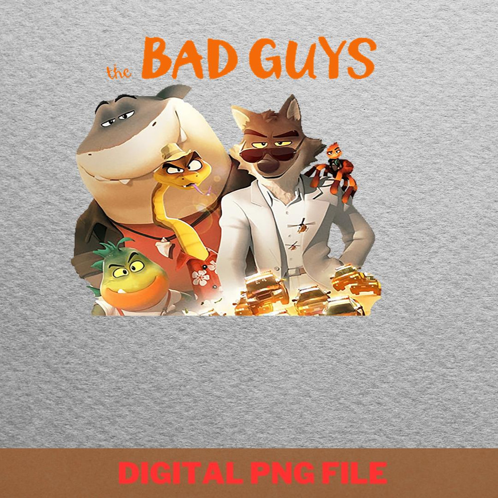 The Bad Guys Tactic PNG, The Bad Guys PNG, Cartoon Animals Digital Png Files.jpg