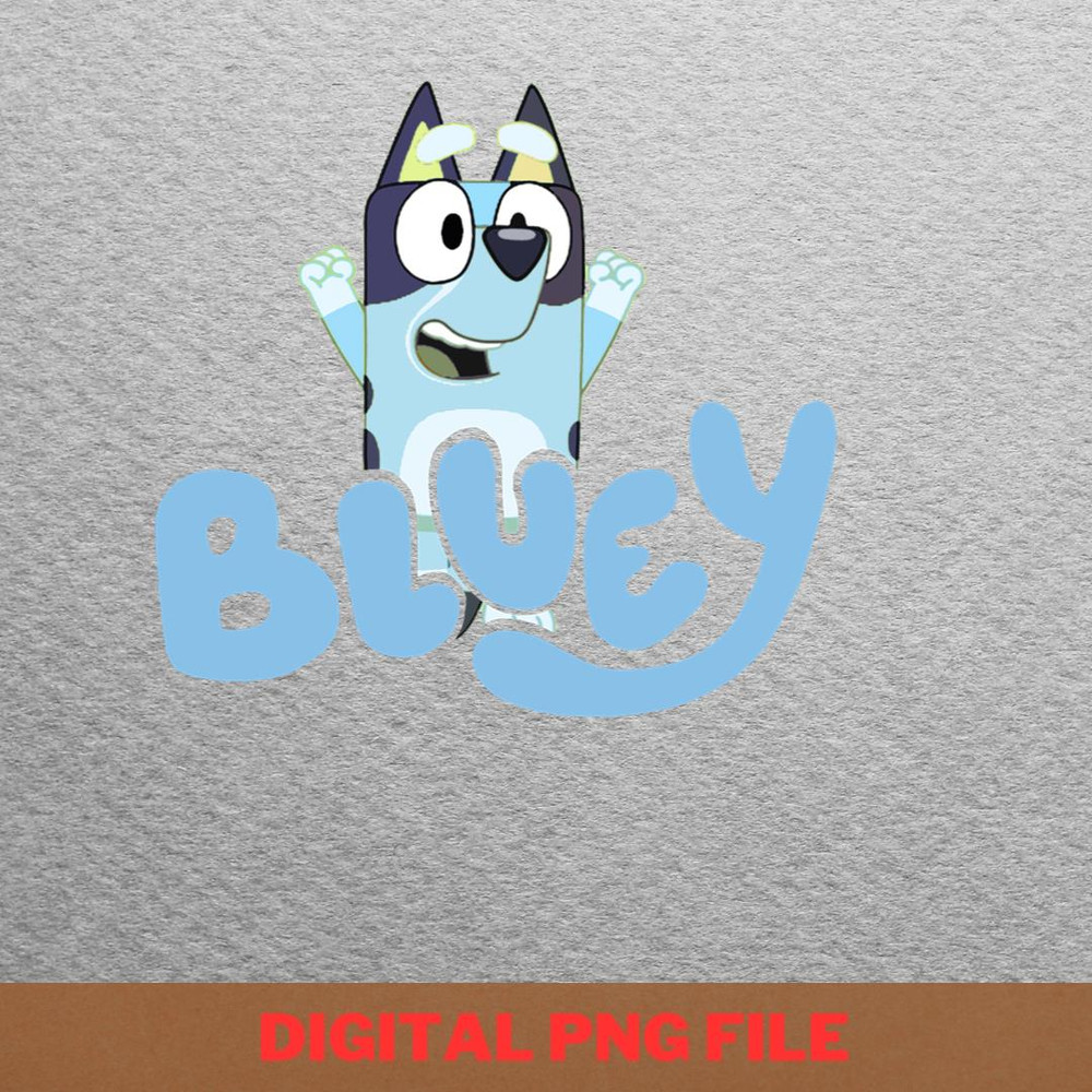 Bluey Happy Howling PNG, Bluey PNG, Bluey And Bingo Digital Png Files.jpg