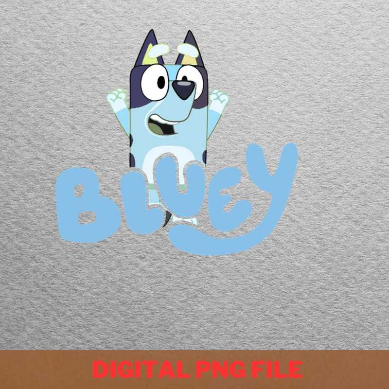 Bluey Happy Howling PNG, Bluey PNG, Bluey And Bingo Digital Png Files.jpg