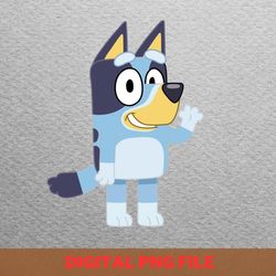 bluey tail wagging happiness png, bluey png, bluey and bingo digital png files