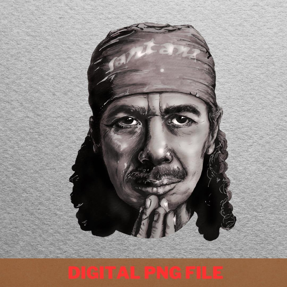 Carlos Santana Electric Passion PNG, Carlos Santana PNG, Psychedelic Rock Digital Png Files.jpg