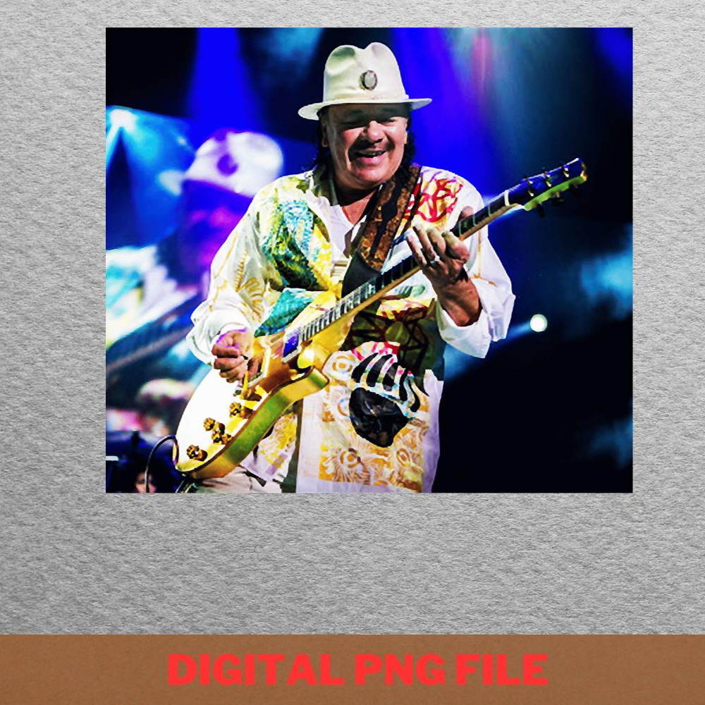 Carlos Santana Rhythmic Euphoria PNG, Carlos Santana PNG, Psychedelic Rock Digital Png Files.jpg