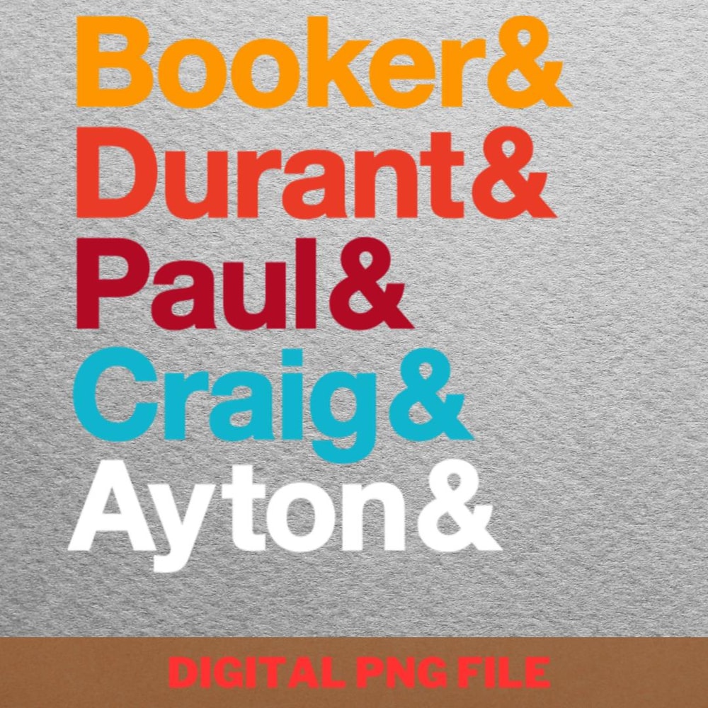 Phoenix Suns Roster Ce - Devin Booker Highlight PNG, Devin Booker PNG, Basketball Digital Png Files.jpg