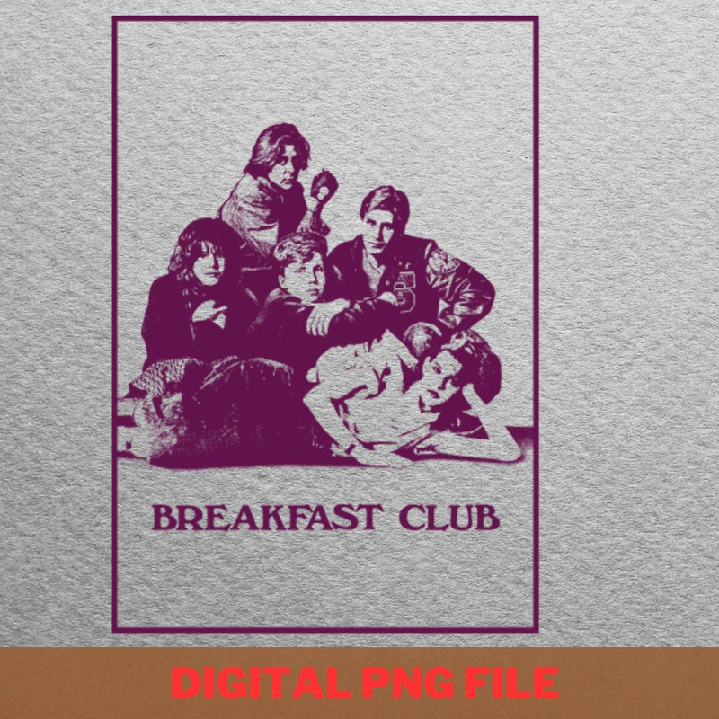 Breakfast Club Misunderstood Youth PNG, Breakfast Club  PNG, 80S Movies Digital Png Files.jpg