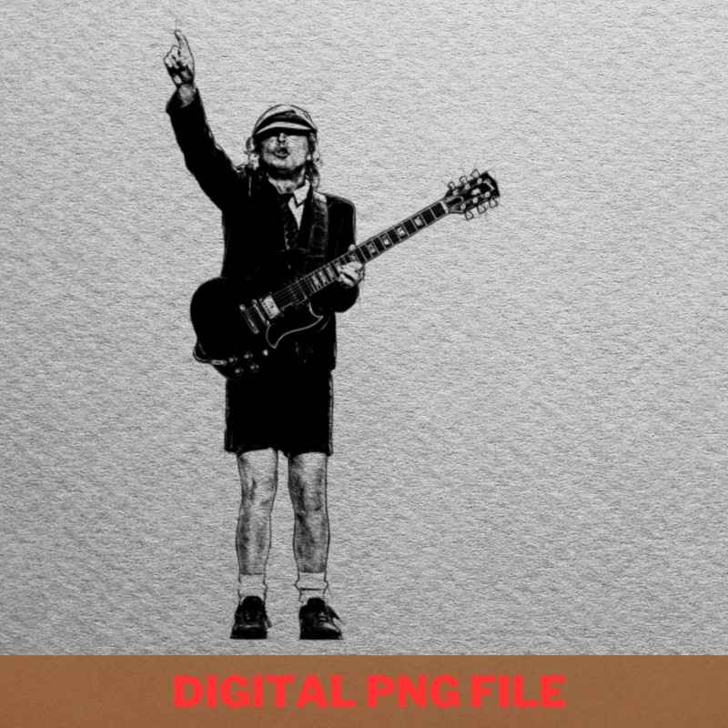 Acdc Guitar Magic PNG, Heavy Metal PNG, Highway To Hell Digital Png Files.jpg