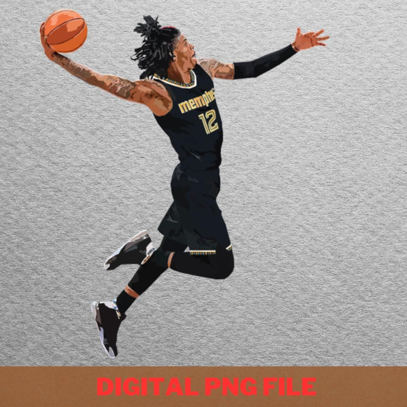 Ja Morant Charm PNG, Ja Morant PNG, Basketball Player Digital Png Files.jpg