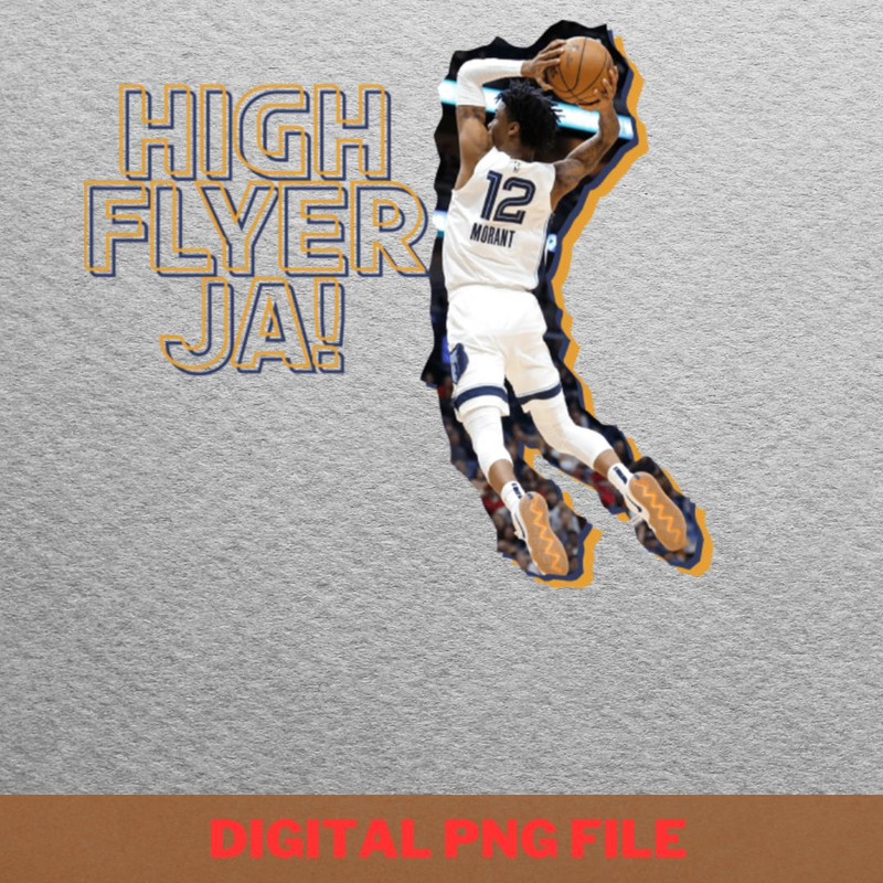 Ja Morant Clutch PNG, Ja Morant PNG, Basketball Player Digital Png Files.jpg