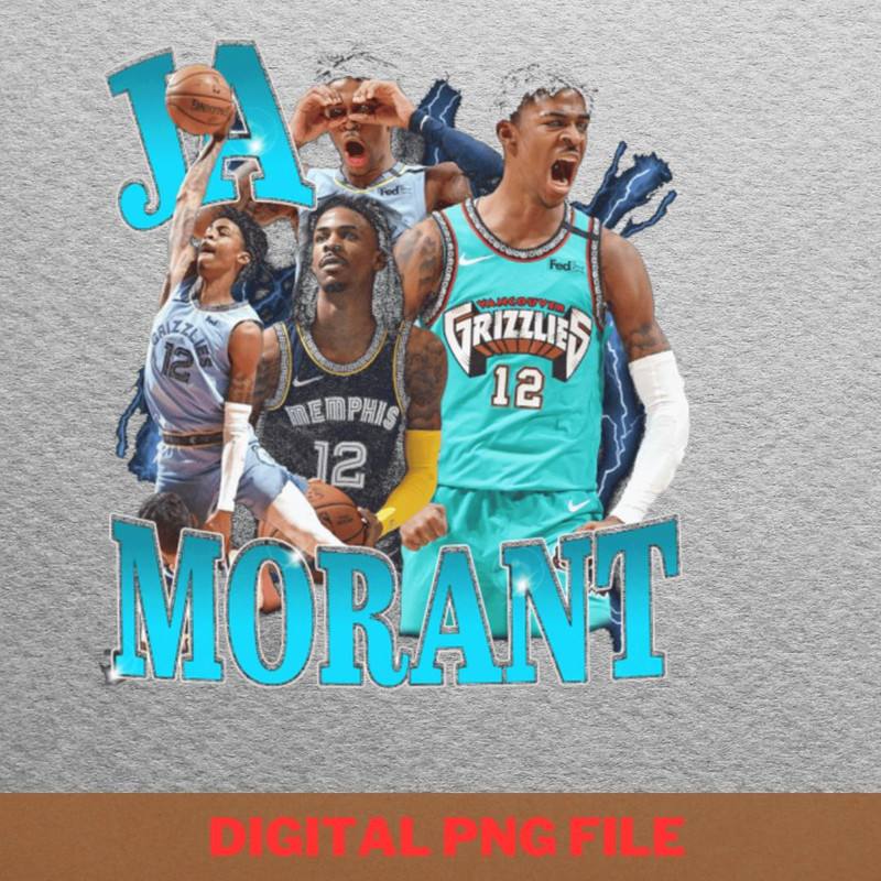Ja Morant Command PNG, Ja Morant PNG, Basketball Player Digital Png Files.jpg