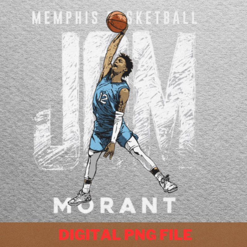 Ja Morant Defense PNG, Ja Morant PNG, Basketball Player Digital Png Files.jpg