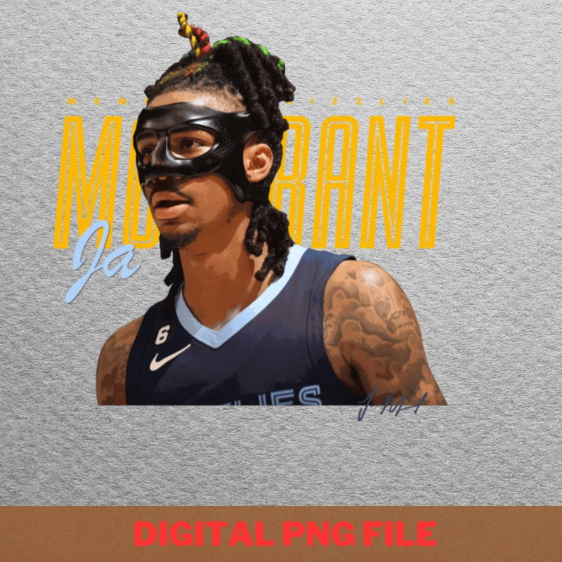Ja Morant Fame PNG, Ja Morant PNG, Basketball Player Digital Png Files.jpg