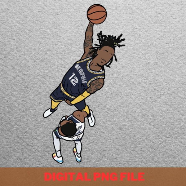 Ja Morant Fierce PNG, Ja Morant PNG, Basketball Player Digital Png Files.jpg