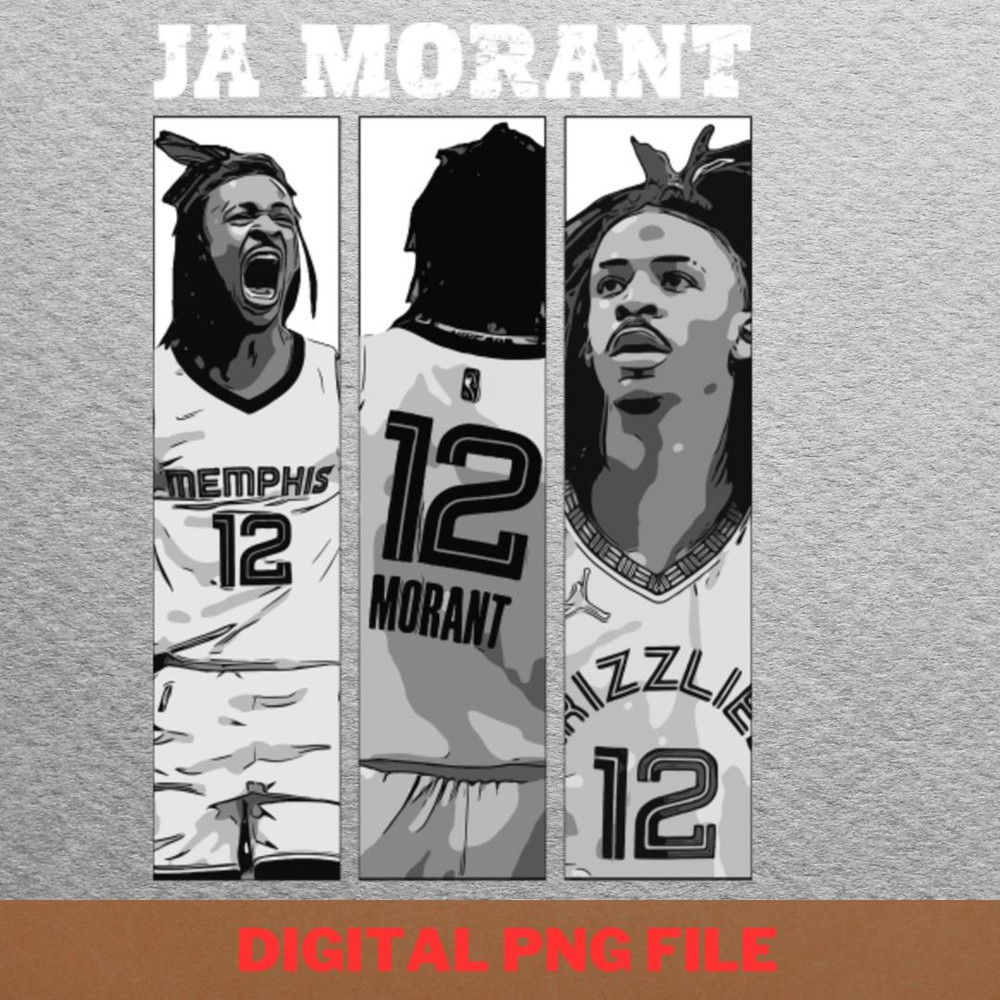 Ja Morant Fighter PNG, Ja Morant PNG, Basketball Player Digital Png Files.jpg