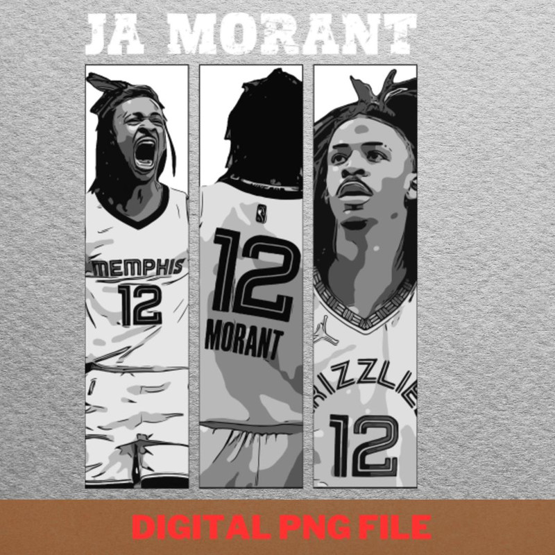 Ja Morant Fighter PNG, Ja Morant PNG, Basketball Player Digital Png Files.jpg