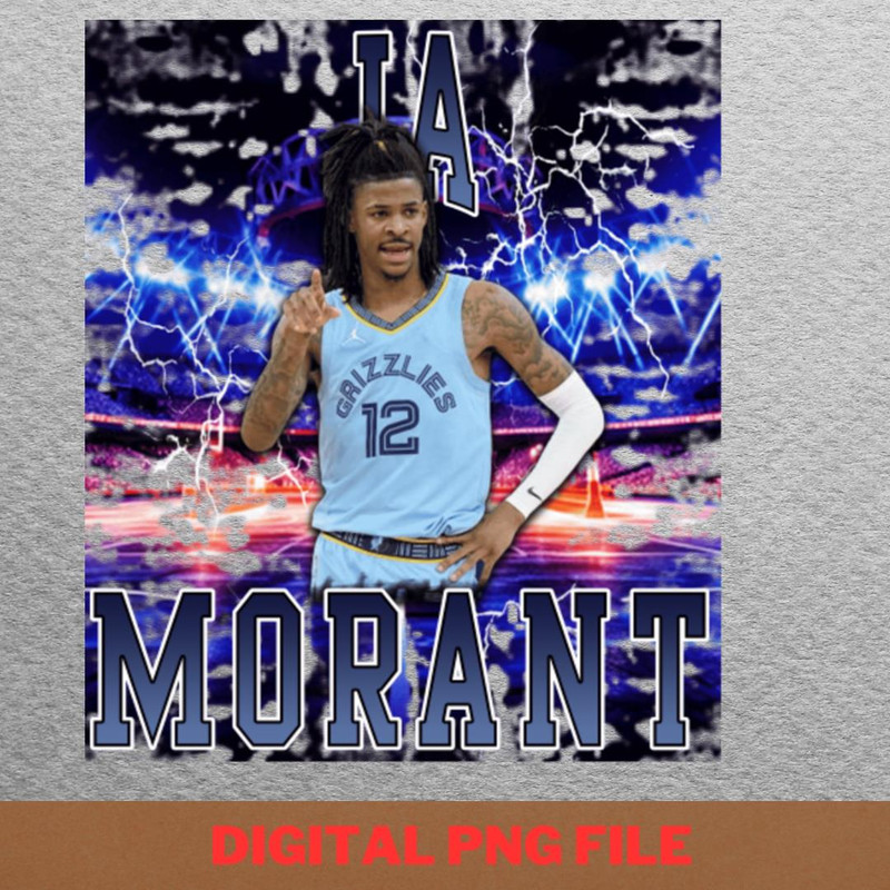 Ja Morant Goals PNG, Ja Morant PNG, Basketball Player Digital Png Files.jpg