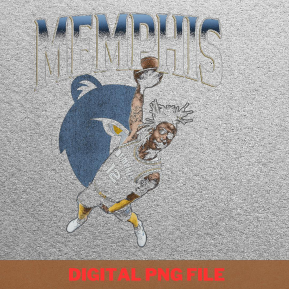 Ja Morant Growth PNG, Ja Morant PNG, Basketball Player Digital Png Files.jpg