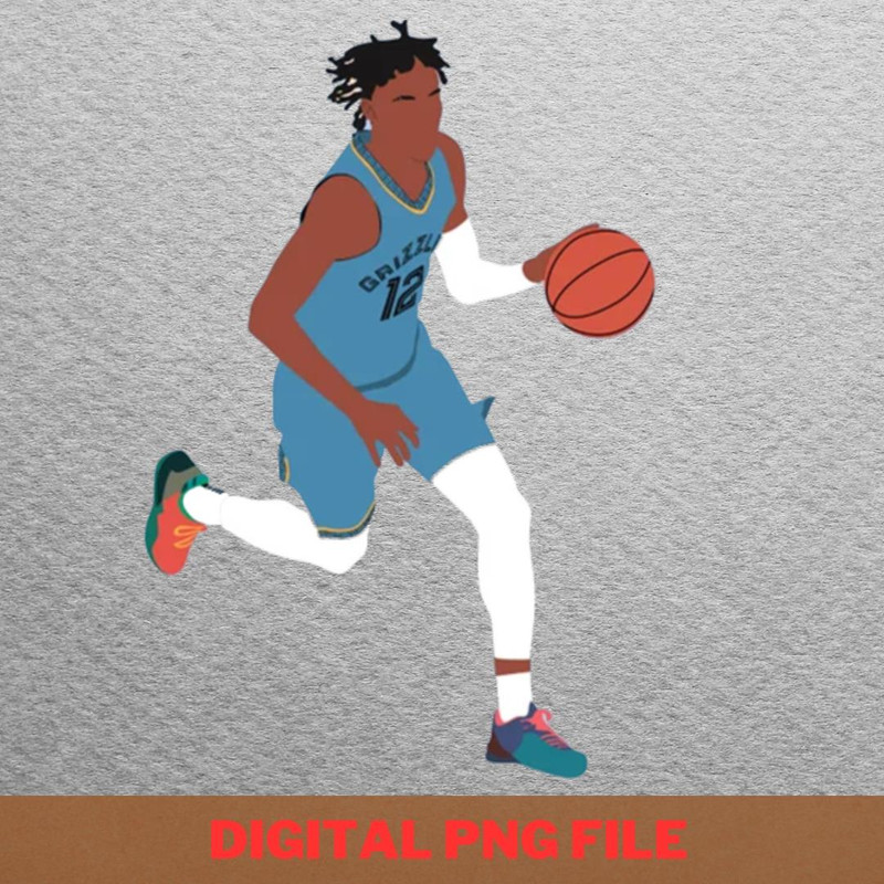 Ja Morant Hero PNG, Ja Morant PNG, Basketball Player Digital Png Files.jpg