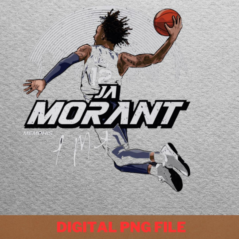 Ja Morant Journey PNG, Ja Morant PNG, Basketball Player Digital Png Files.jpg