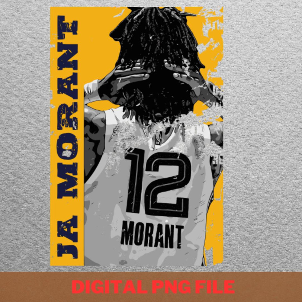 Ja Morant Power PNG, Ja Morant PNG, Basketball Player Digital Png Files.jpg