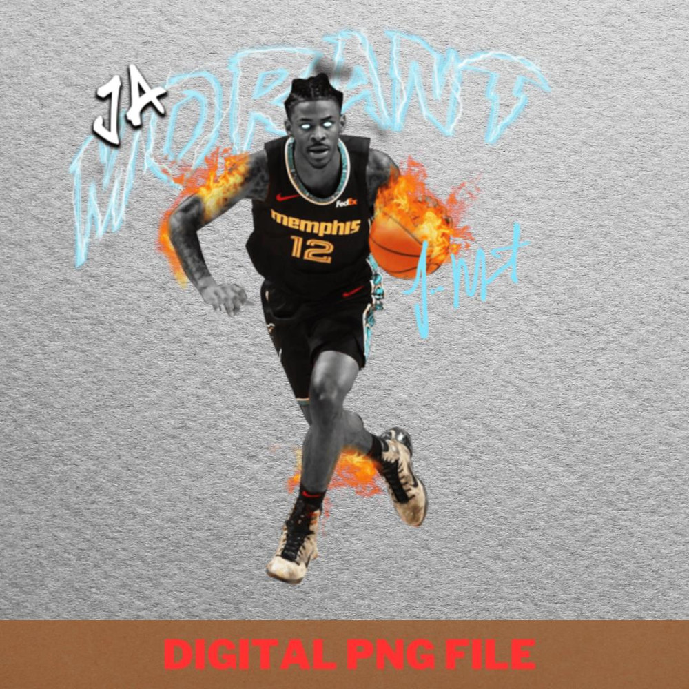 Ja Morant Swift PNG, Ja Morant PNG, Basketball Player Digital Png Files.jpg