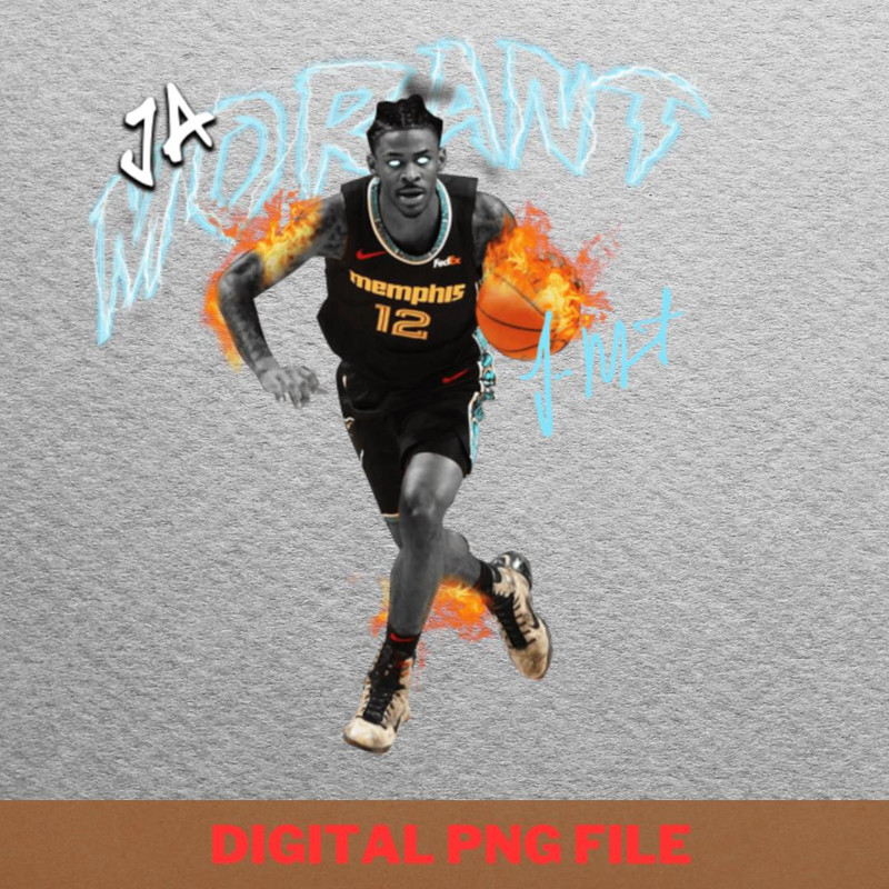 Ja Morant Swift PNG, Ja Morant PNG, Basketball Player Digital Png Files.jpg
