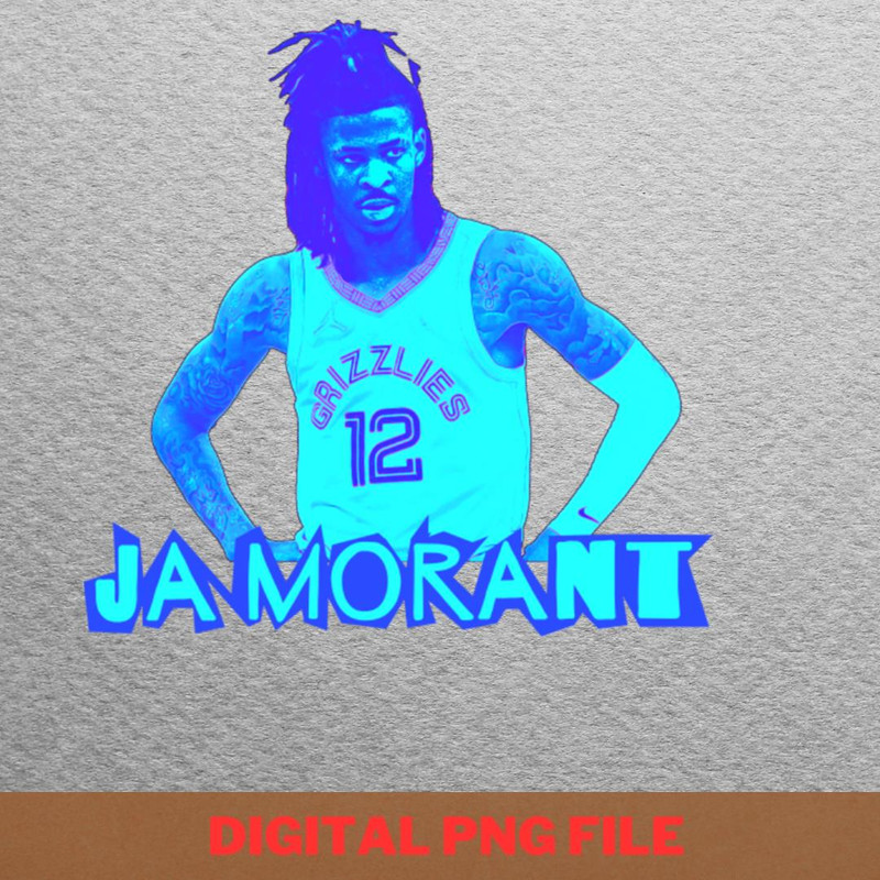 Ja Morant Vision PNG, Ja Morant PNG, Basketball Player Digital Png Files.jpg