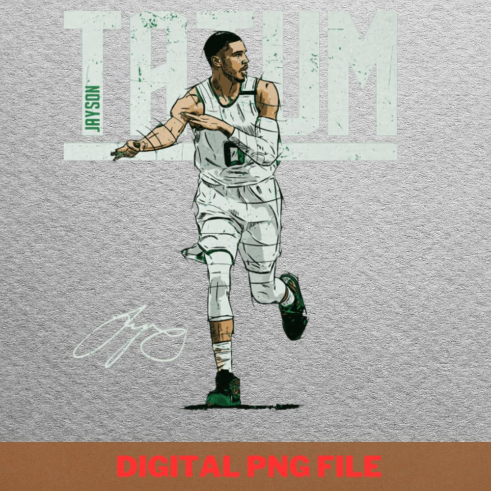 Jayson Tatum Navigates PNG, Jayson Tatum PNG, Basketball Player Digital Png Files.jpg