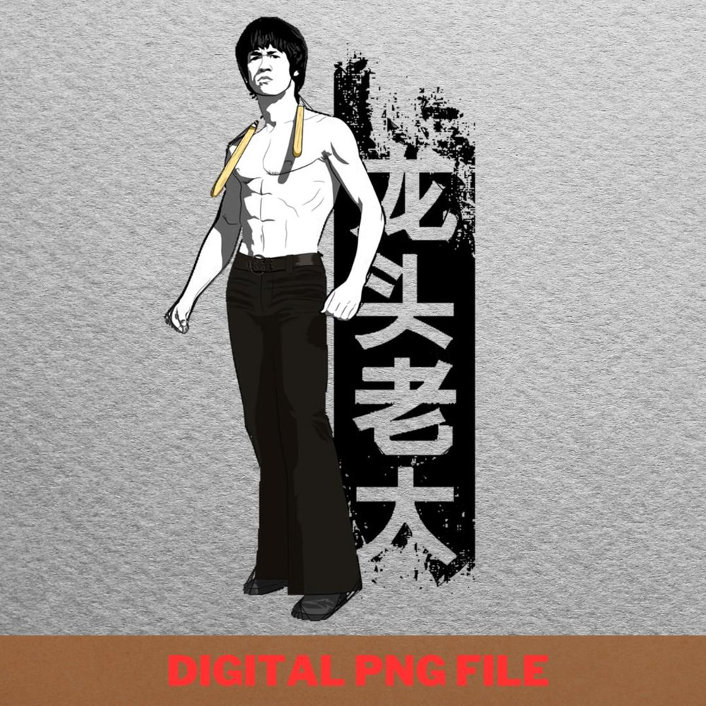 Bruce Lee Learning PNG, Bruce Lee PNG, Kung Fu Digital Png Files.jpg