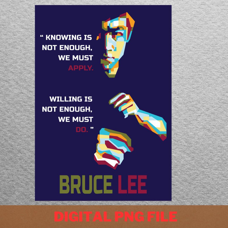 Bruce Lee Motivation PNG, Bruce Lee PNG, Kung Fu Digital Png Files.jpg