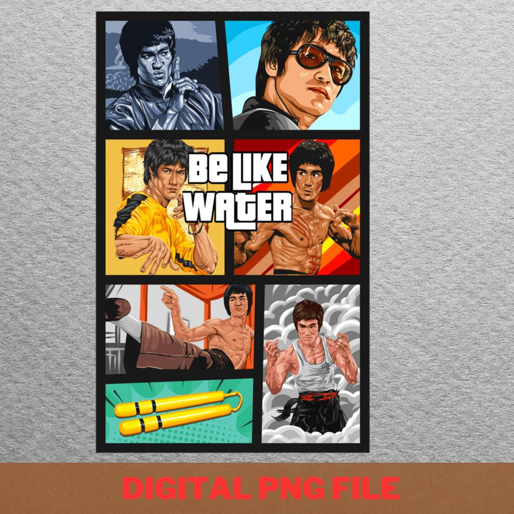 Bruce Lee Persistent PNG, Bruce Lee PNG, Kung Fu Digital Png Files.jpg