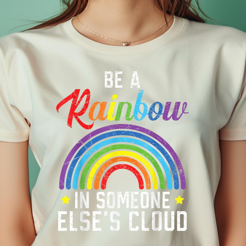 Be A Rainbow In Someone Else Cloud Rainbow Lover PNG, Rainbow Friends PNG, Purple Rainbow Friend Digital Png Files.jpg