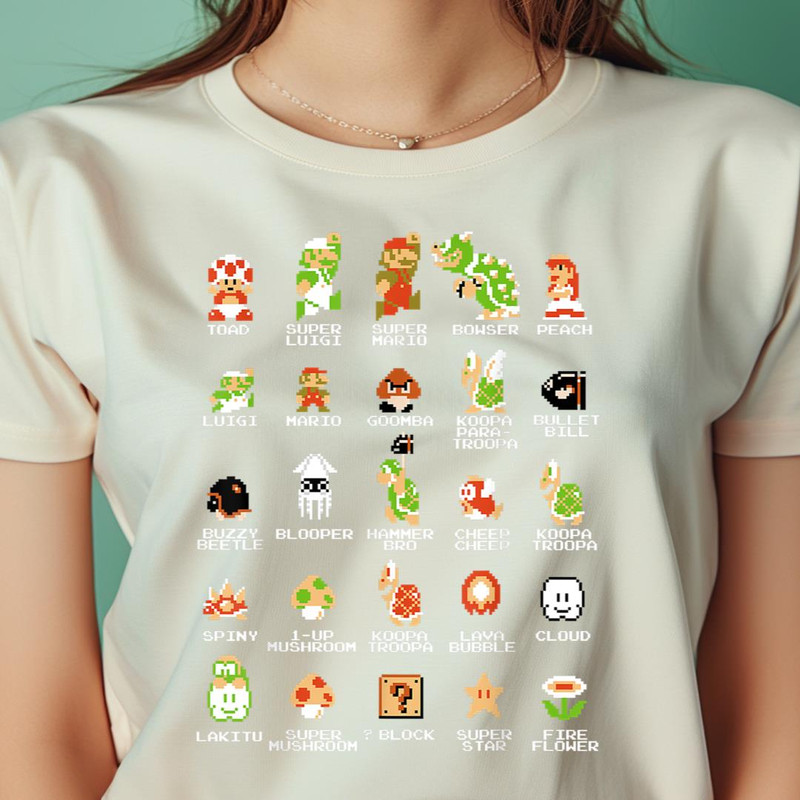 Nintendo Super Mario 8-Bit Pixel Icons List PNG, Super Mario PNG, Mario Bros Digital Png Files.jpg