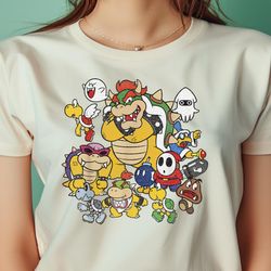 nintendo super mario bowser enemy group shot png, super mario png, mario bros digital png files