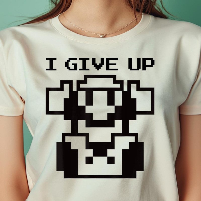 Nintendo Super Mario Give Up 8-Bit Pixel PNG, Super Mario PNG, Mario Bros Digital Png Files.jpg