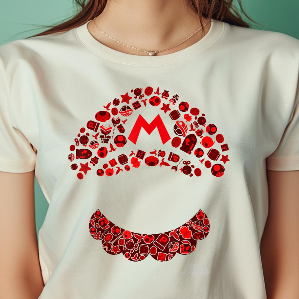 Nintendo Super Mario Iconic Hat & Mustache PNG, Super Mario PNG, Mario Bros Digital Png Files.jpg
