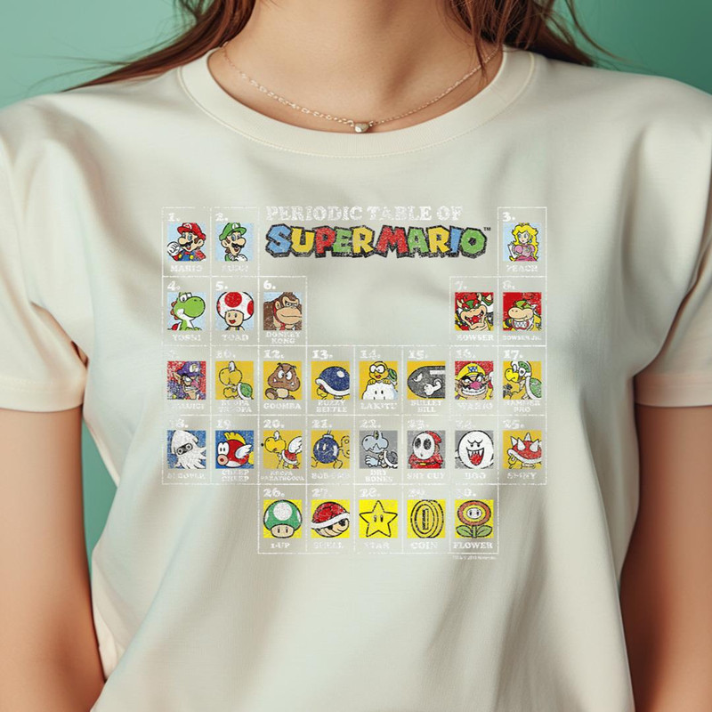 Nintendo Super Mario Periodic Table PNG, Super Mario PNG, Mario Bros Digital Png Files.jpg
