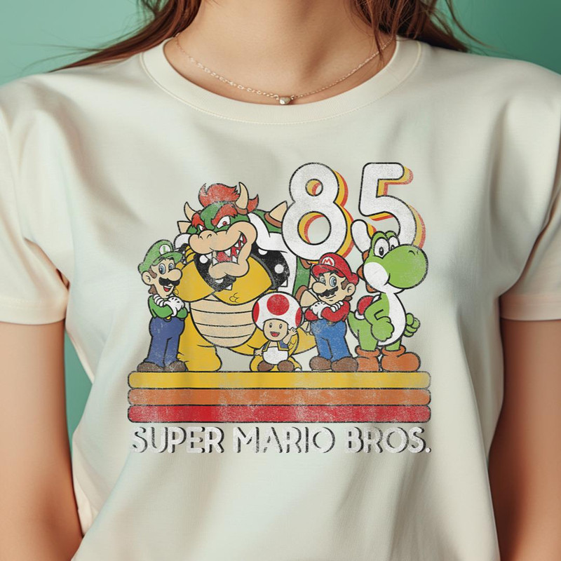 Nintendo Super Mario Retro Character Line-Up PNG, Super Mario PNG, Mario Bros Digital Png Files.jpg