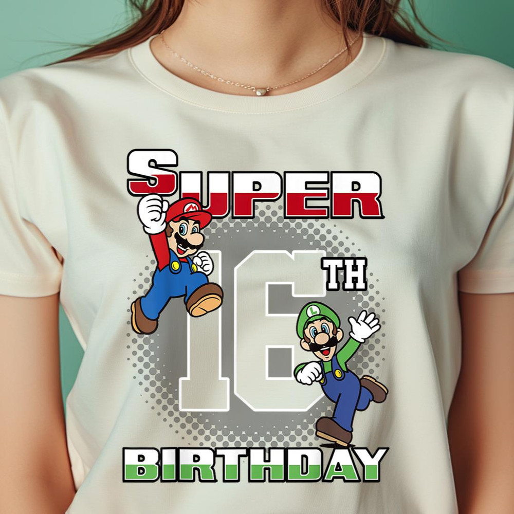Super Mario And Luigi Super Birthday 16Th Birthday PNG, Super Mario PNG, Mario Bros Digital Png Files.jpg