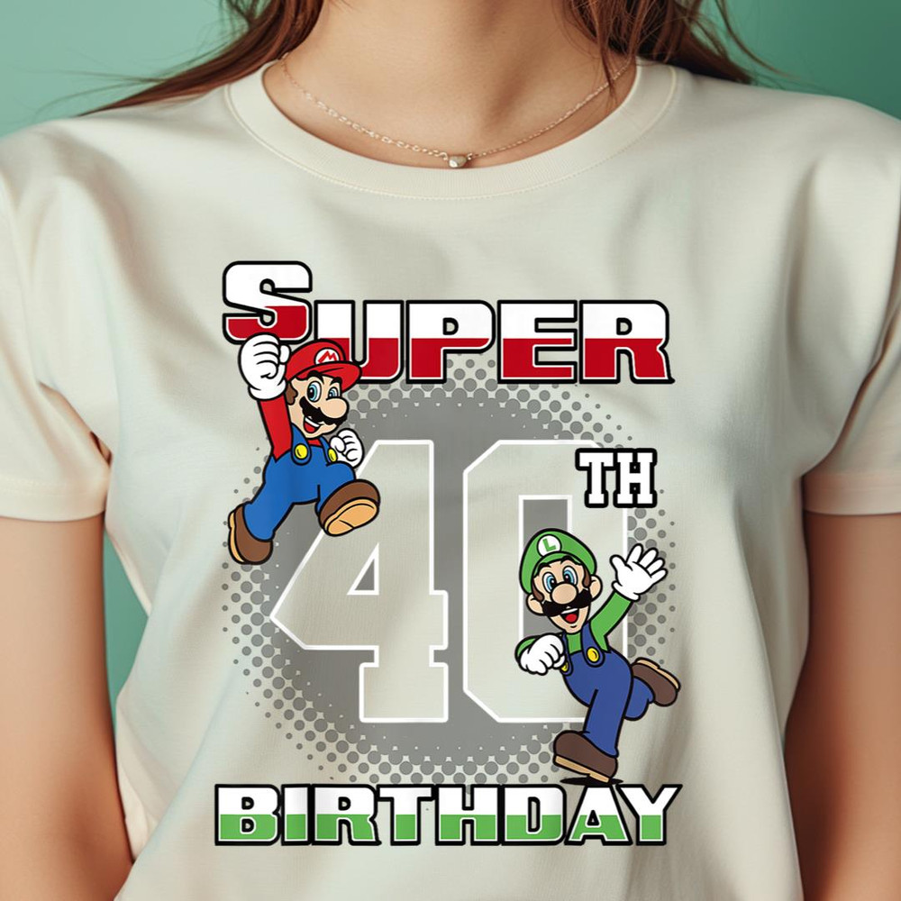 Super Mario And Luigi Super Birthday 40Th Birthday PNG, Super Mario PNG, Mario Bros Digital Png Files.jpg