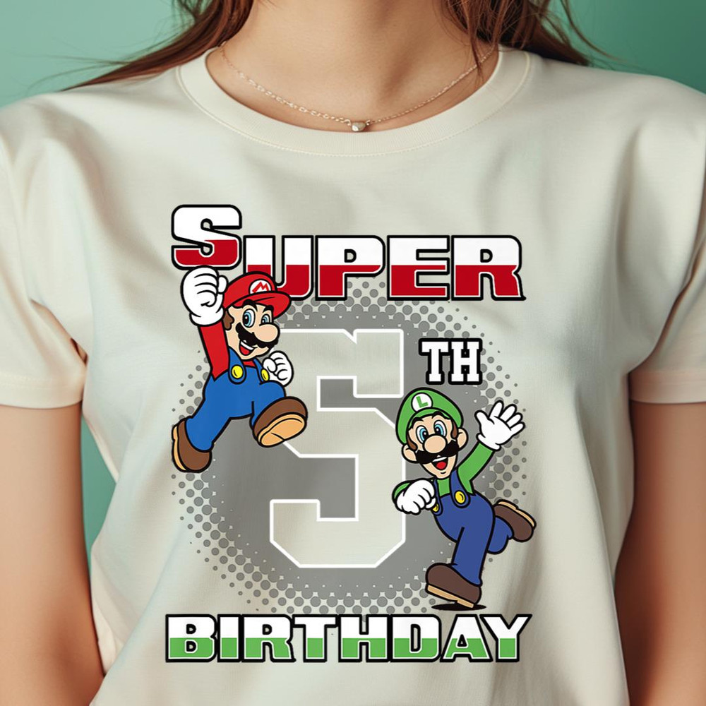 Super Mario And Luigi Super Birthday 5Th Birthday PNG, Super Mario PNG, Mario Bros Digital Png Files.jpg