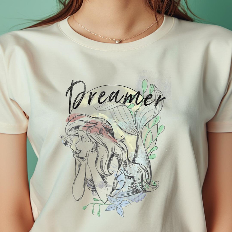Disney Little Mermaid Ariel Dreamer Paint Sketch PNG, The Little Mermaid PNG, Under The Sea Digital Png Files.jpg