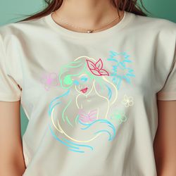disney little mermaid ariel neon lights png, the little mermaid png, under the sea digital png files