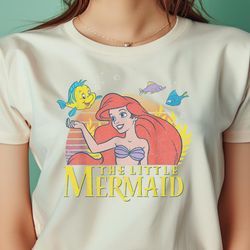 disney the little mermaid ariel & flounder sunset png, the little mermaid png, under the sea digital png files